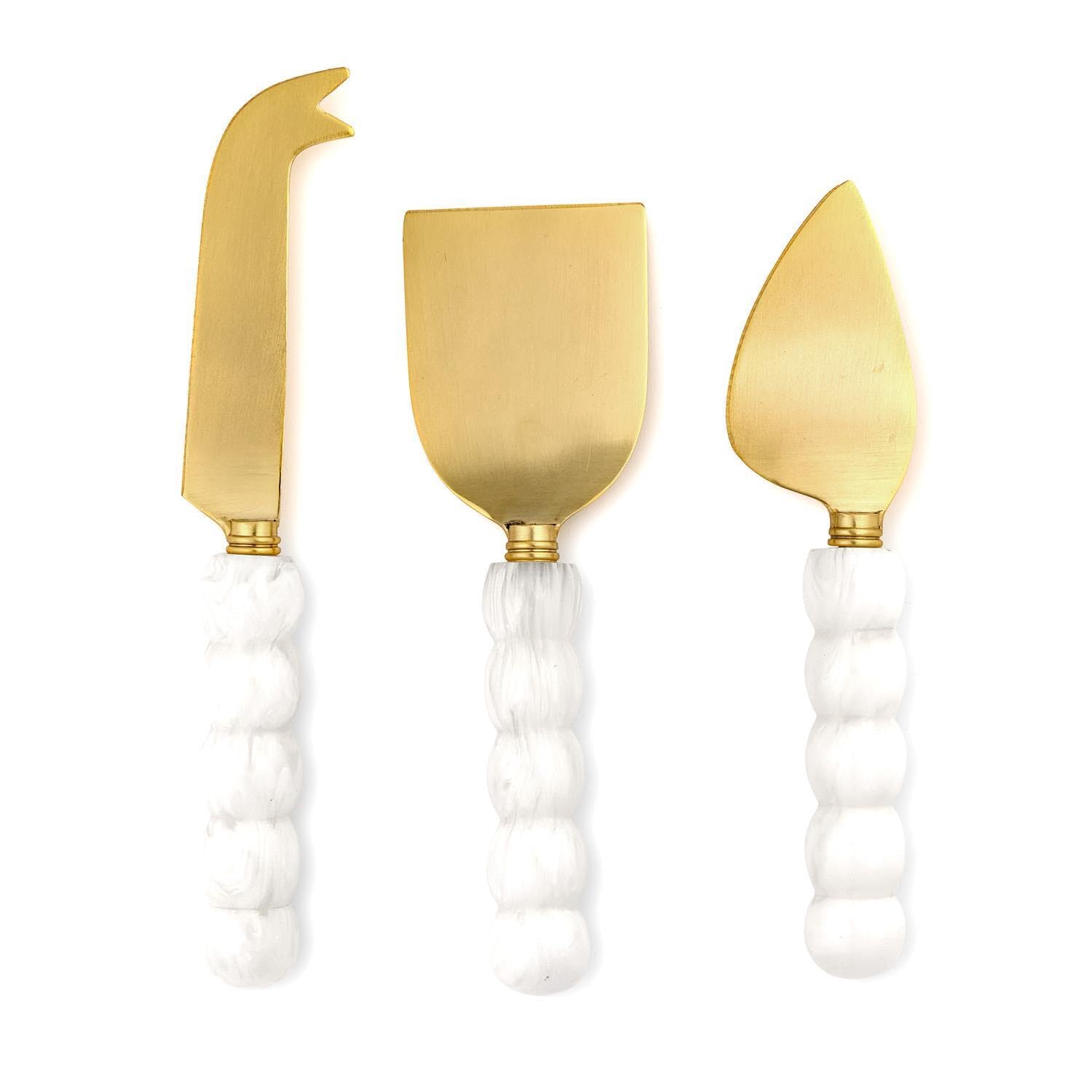 Amazon.com: Two's Company Modern Pop Beaded Cheese Knives in Gift