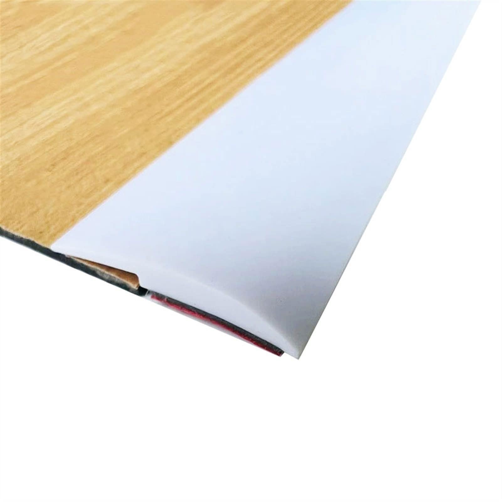 LKYJD Floor Rubber Transition Strip, Self Adhesive Carpet to Tile Transition Strip, Edging Trim Strip for Threshold Transitions with a Height 1-5mm(White,3mm*5m)
