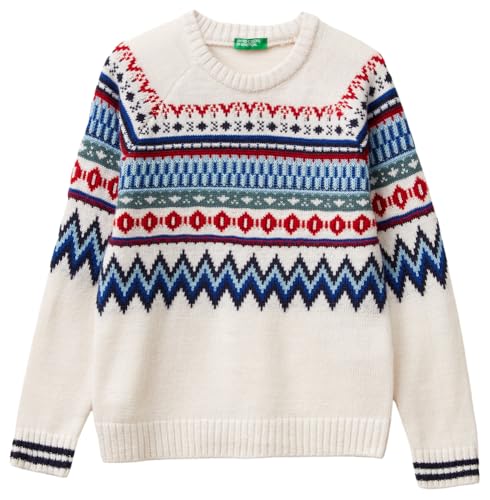 Pull Benetton mixte 1pf6q109r maille manches longues col rond vêtement hiver