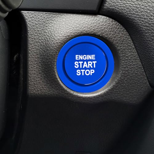 Image of for Toyota RAV4 /RAV4 Hybrid 2023 2024 2025 air Conditioning knob Cover, Start Button Cover Decorative Ring, Volume, Aluminum Alloy Decoration (RAV4, Blue)
