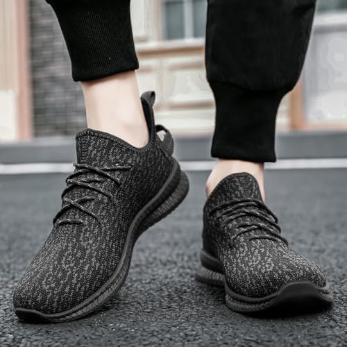 Image of Mens Slip On Walking Shoes Lightweight Breathable Non Slip Running Comfortable Gym Tennis Athletic Fashion Sneakers Men