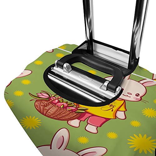 Housse de protection pour valise Ruchen évite les rayures et vols de bagage lapin vert - 3