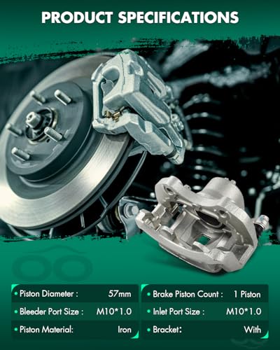 Image of SCITOO 19B3306A 19B3307A Front Left & Right Disc Brake Calipers Assembly w /Bracket For Nissan For Cube 2009-2014,For Nissan For Tiida 2012-2016,For Nissan For Versa 2007-2012
