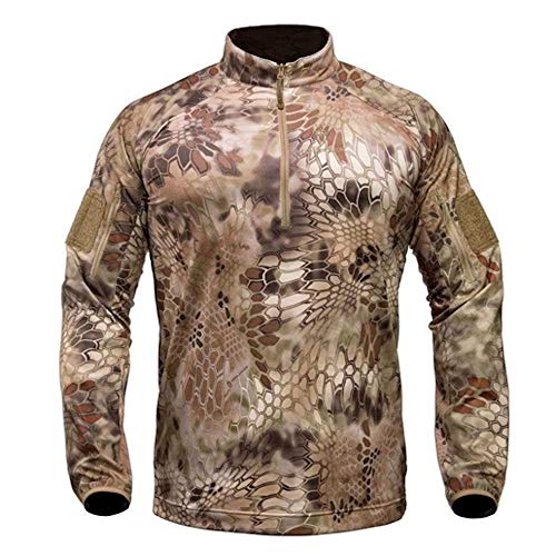Kryptek Men's Standard Valhalla 2 LS Zip, Highlander, L