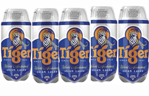 Home 2L Sub Keg | Tiger Beer | 5 Pack | Beer Kegs | Torps | Beerwulf | Man Cave | Pints, 200.00 ml (Pack of 5)