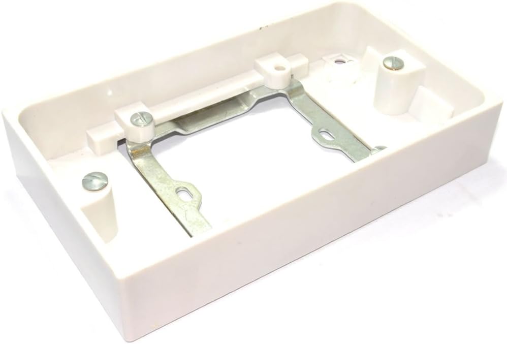 Single to Double Socket Converter 1G - 2Way White Plate - GVC