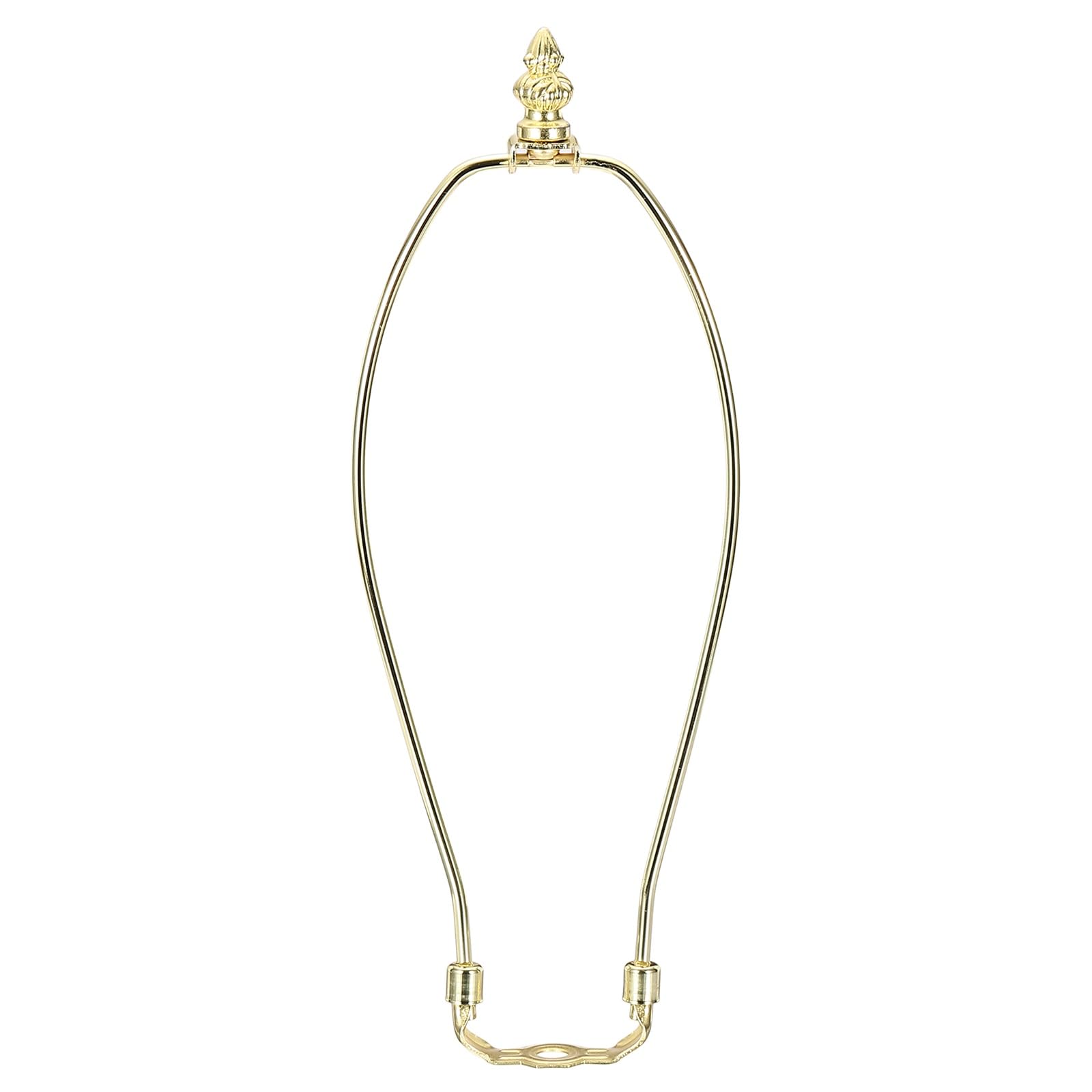 PATIKIL 1 Set 11" Lamp Shade Harp Holder, Heavy Duty Detachable Lampshade Brackets with 1.38" Height Solid Metal Finial Shade Holder for Table and Floor Lamps, Gold