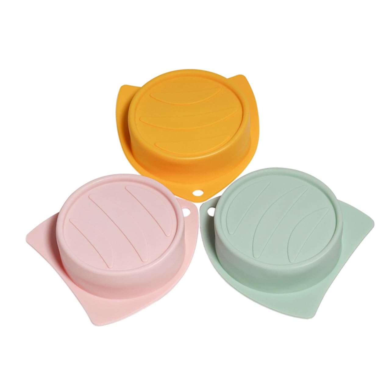 Garneck 3 Pcs Silicone Pet Food Can Lids - Leakproof Dog and Cat Can Covers - Fits Canned Food Tins Assorted Colors for and Freshness Ideal for Pet Owners
