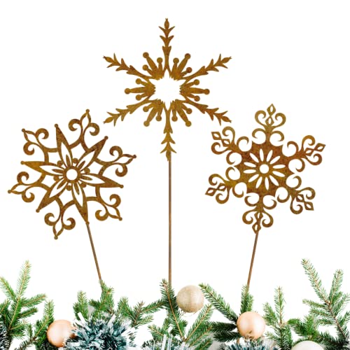 Rostikal Gartenstecker Rost Stern – 55 Cm (15 Cm Stern + 40 Cm Stab), Edelrost, Für Weihnachtsdeko Innen & Außen