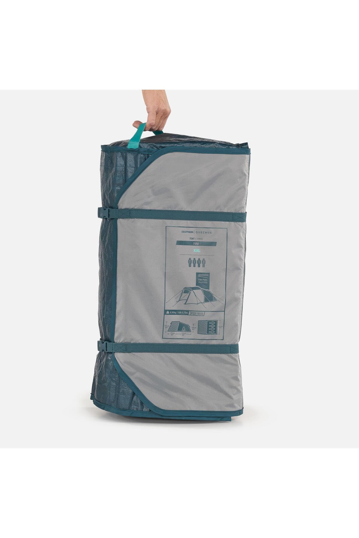 Quechua MH100 4-Person Camping Tent, XXL, 4 Season, Spacious : ספורט ופעילות בחיק הטבע