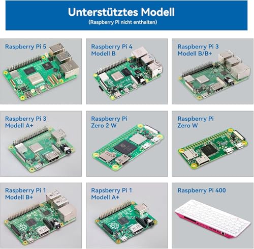 SunFounder Ultimate Starter Kit Für Raspberry Pi 5 4B 3B+ 400,PythonC Java Scratch Node.Js,161 Projekte,337 Artikel(Raspberry PI Nicht ENTHALTEN)