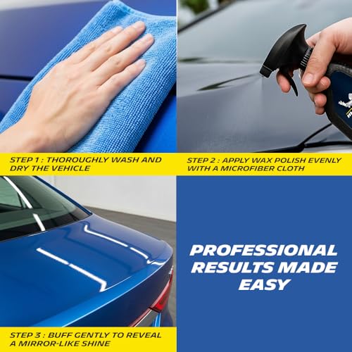 Image of MICHELIN Liquid Wax Polish 500ml Deep Gloss Shine & Paint Protection From UV | Hydrophobic Formula Repels Water & Dirt | Easy Application & Long-Lasting Finish Safe on Clear Coat & All Paint Types