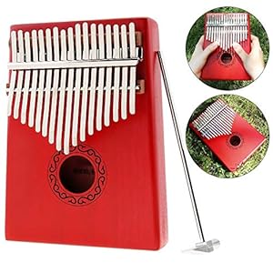 CHENTAOMAYAN 17 toetsen Rood Kalimba Single Board Mahonie Duim Piano Mbira Mini Toetsenbord Instrument met Complete…