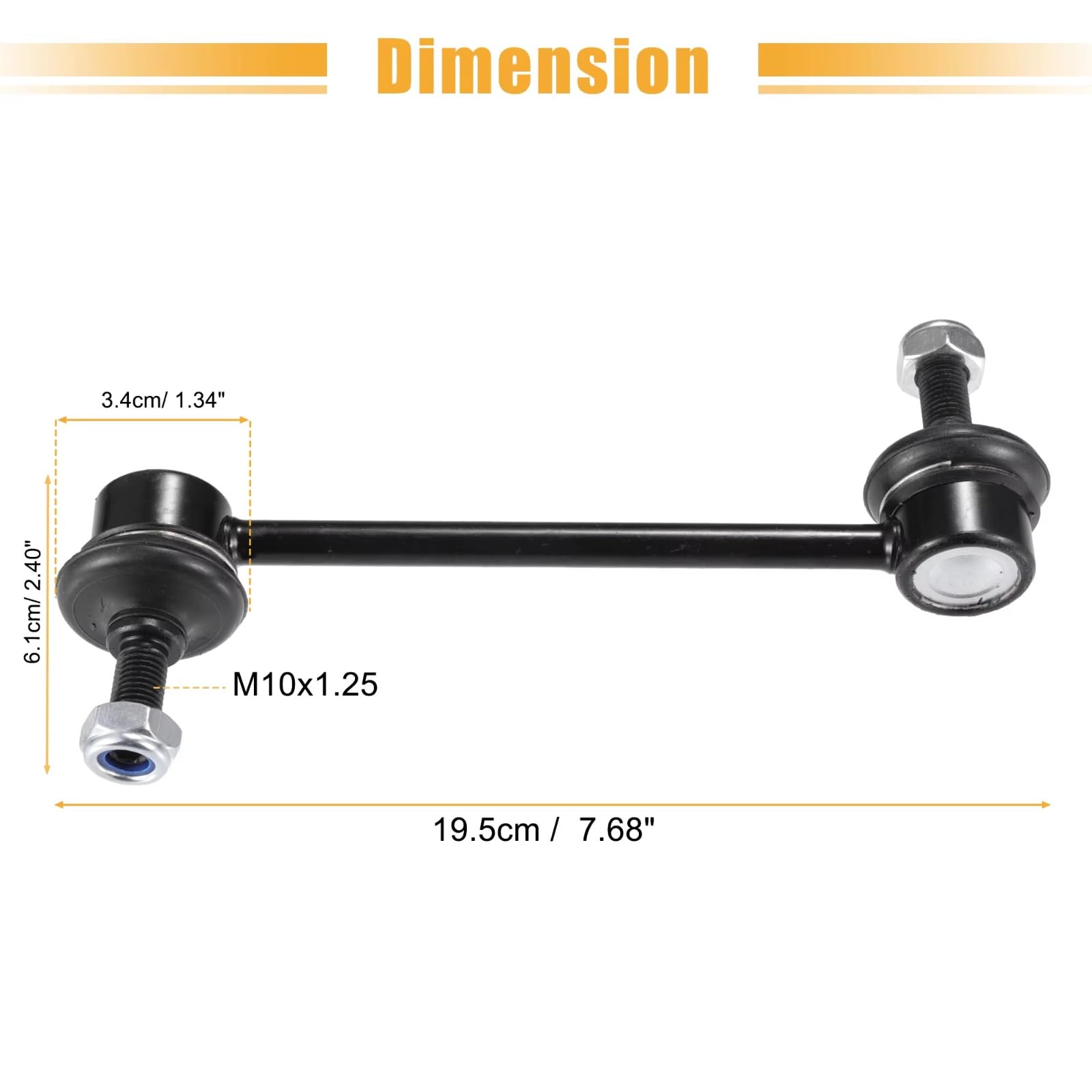 Bieletas de Barra estabilizadora Delantera (2 Unidades) Bieletas de Extremo de Barra estabilizadora Delantera K750415 Compatible con Fusion 2011-2012