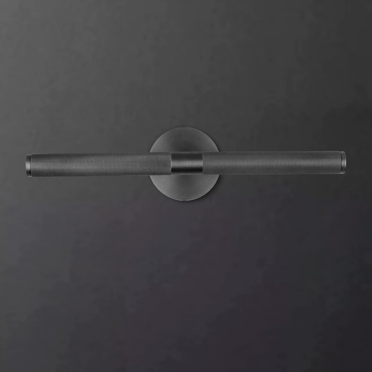 SKFWAITKW Black Bathroom Wall Sconces 19", Knurled Texture Indoor Wall