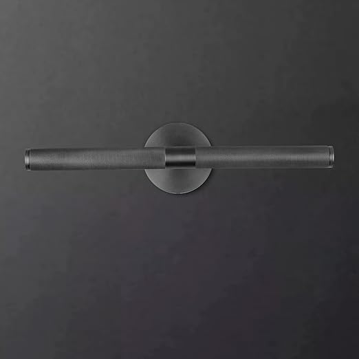 SKFWAITKW Black Bathroom Wall Sconces 19", Knurled Texture Indoor Wall