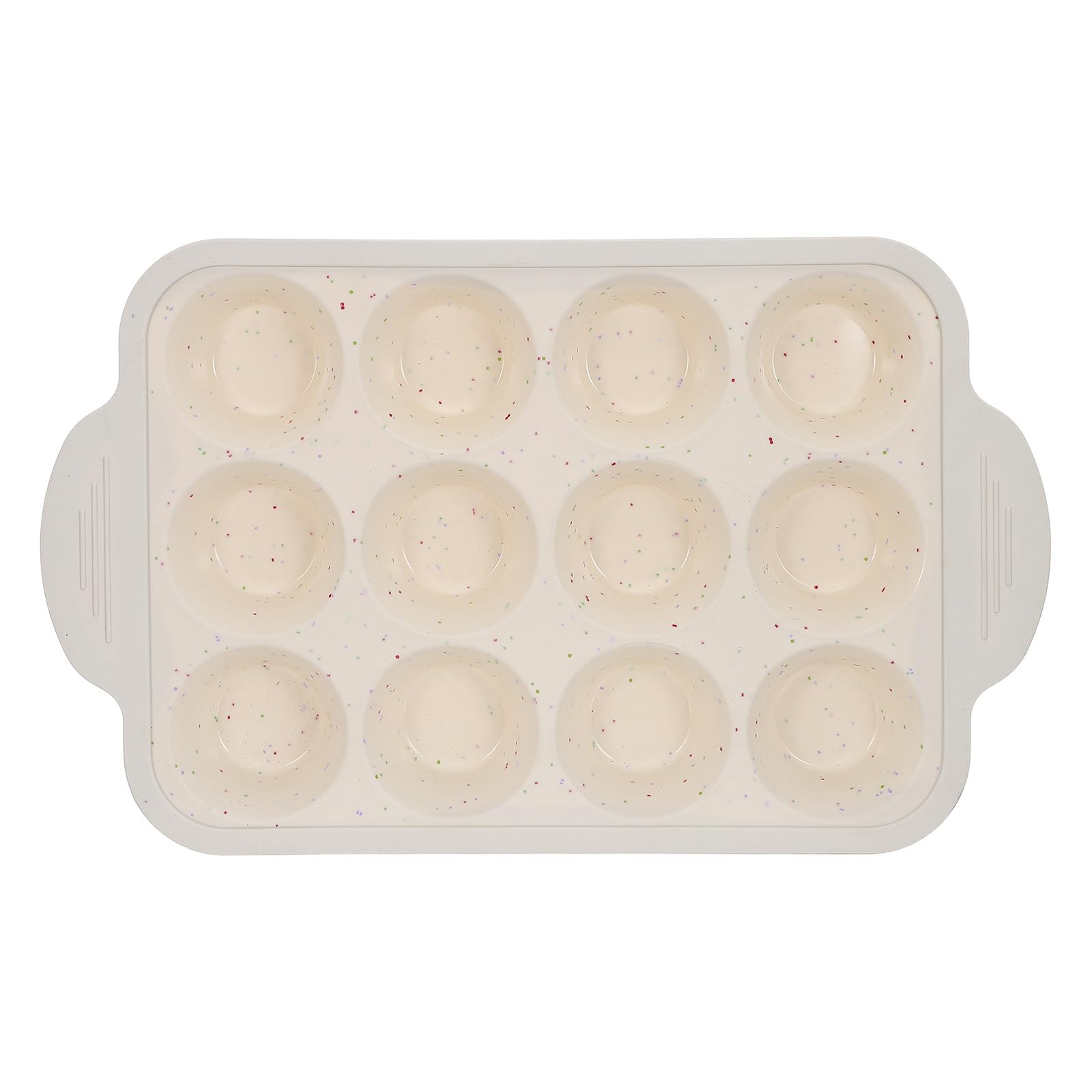 Bandeja para hornear magdalenas de silicona GALPADA con 12 moldes redondos