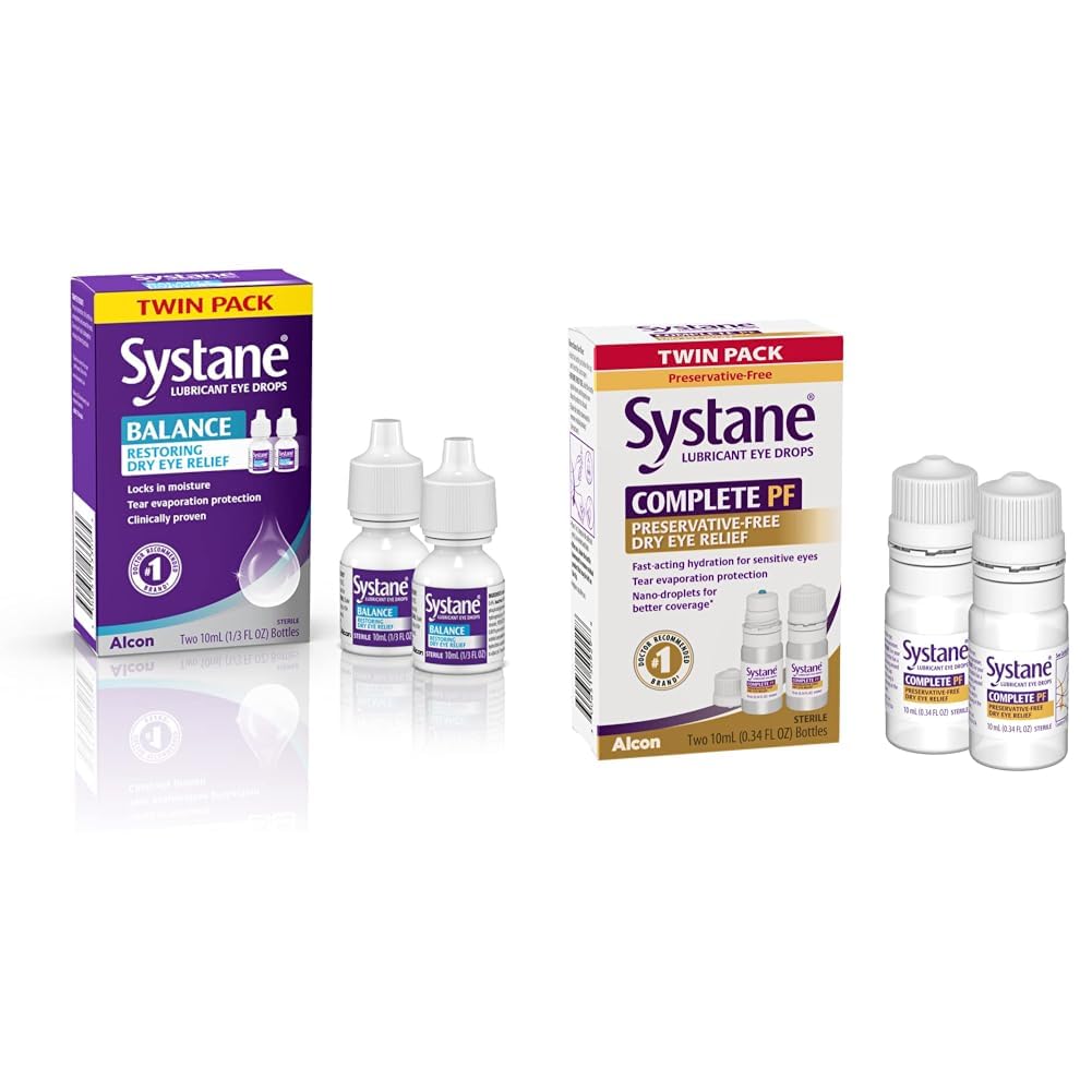 SystaneBalance Twin Pack 0.33 Fl Oz Complete PF Multi-Dose 0.34 Fl Oz Dry Eye Drops