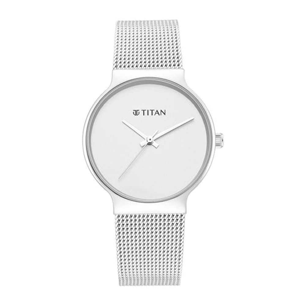Titan Women Leather Analog Silver Dial Watch-95141Sm01/Np95141Sm01/Nq95141Sm01, Band Color-Silver (B09878KKXH) Amazon Price History, Amazon Price Tracker