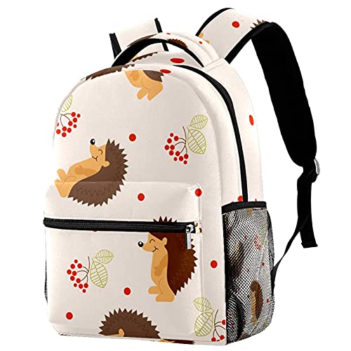Sac à dos voyage motif animal d'automne pour fille et garçon avec porte-bouteille intégré