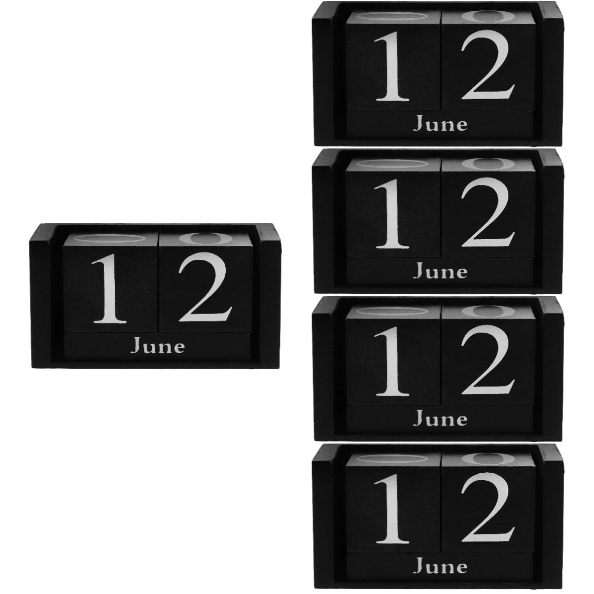 Tofficu 5 Blocchi Di Calendario in Legno Decorativi Per Calendario Perpetuo Per Scrivania O Arredamento Per La Casa