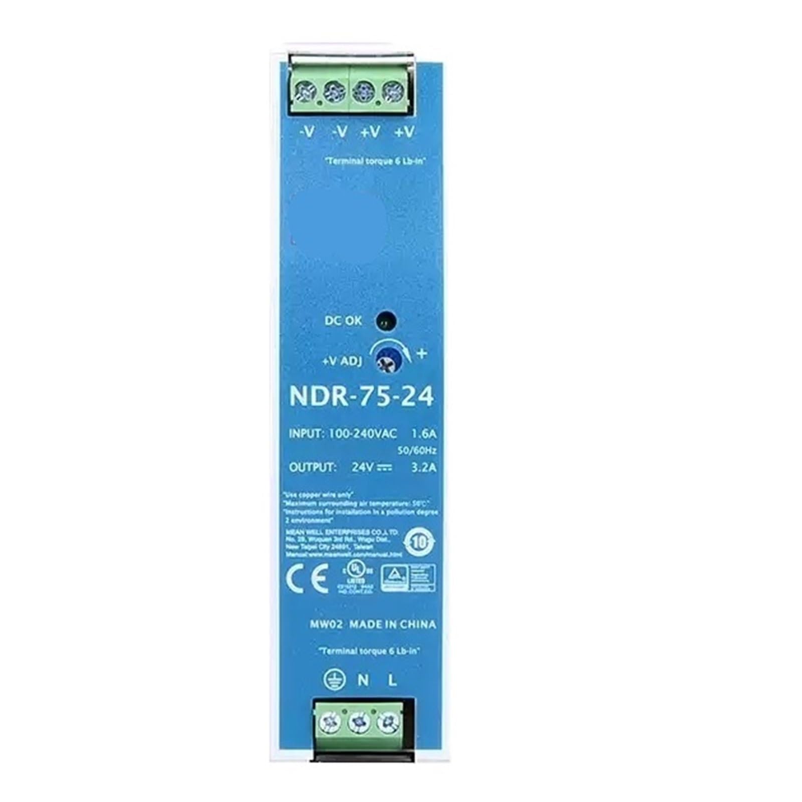 SWEWDSQG NDR-75-12 NDR-75-24 NDR-75-48 NDR-75 75W Single Output Industrial power supply(NDR-75-24V 3.2A)