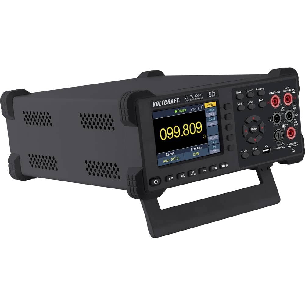 VOLTCRAFT VC-7200BT - Multímetro digital de mesa (cat. I 1000 V, cat. II 600 V, indicador de cuentas): 200000