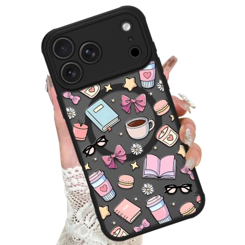 Image of KANGHAR Case for iPhone 17 Pro Cute Compatible with for Magsafe Black | Collage Design Protective Magnetic Case for Girls Women