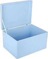Vista 31 de Caja de almacenamiento grande de madera blanca con tapa con bisagras 30 x 20 x 14 cm (+-1.27 cm) Caja de regalo para herramientas, juguetes