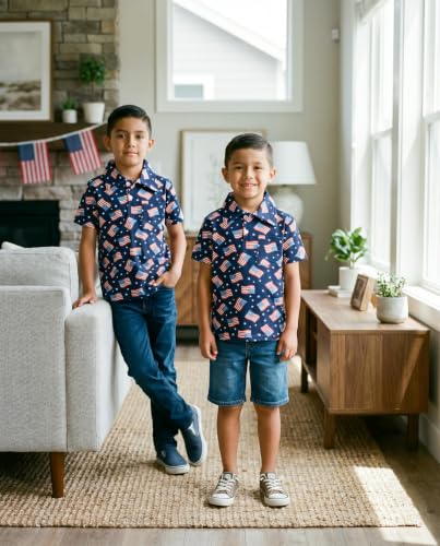 Image of Unique Baby Moisture Wicking Kids Polo Shirts for Toddler Boys Polo Shirt