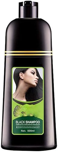 Deysen Tinte natural orgánico rápido para el cabello solo 5 minutos Noni Plant Black Champú, champú para cabello negro, champú para el crecimiento