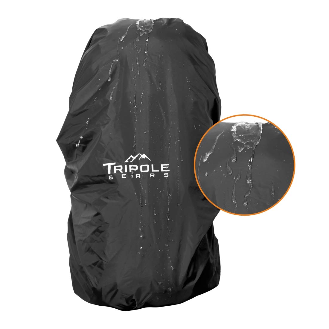 Tripole Rain Cover for Backpack & Rucksack (Black, 50-75) 1