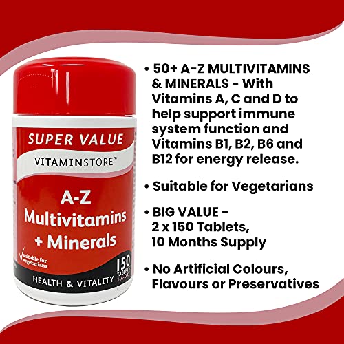 Vitamin Store A-Z Multivitamins and Minerals, 150 Tablets per Tub, Pack of 2 - Image 2
