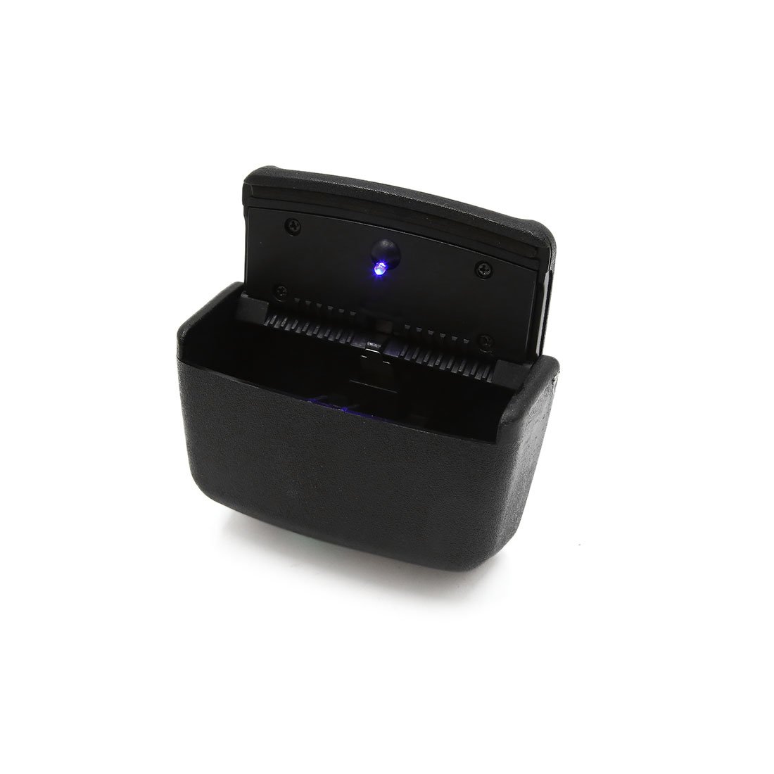 sourcingmap Black Car Vehicle Ashtray Storage Box Pocket Holder Organizer w Blue LED Light, 16 x 11.5 x 6.5 cm - Image 2