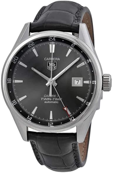 Tag Heuer Carrera Twin Time Anthracite Dial Grey Alligator Leather Mens  Watch WAR2012.FC6326 : TAG Heuer: Clothing, Shoes \u0026 Jewelry - Amazon.com