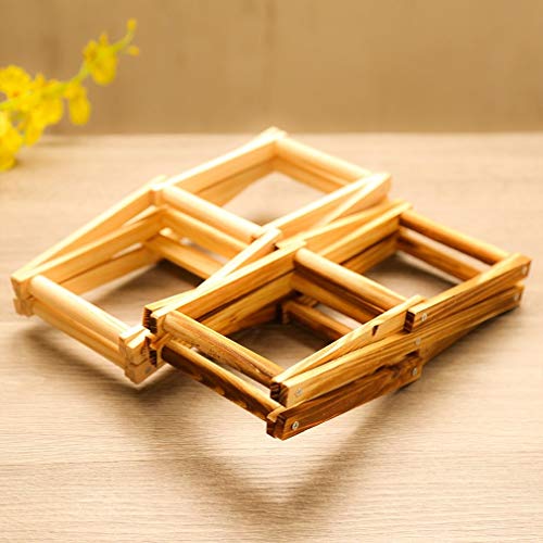 Soporte de vino plegable de madera para 7 botellas miniatura 5