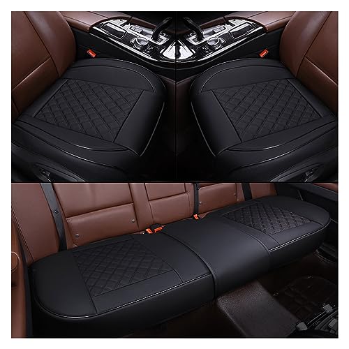 Housses de siège de voiture en cuir noir étanche pour protection avant