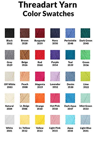 Image of ThreadArt Cotton Crochet Yarn Set #4, 6 Pack 50g 85yd, Frosting Colors