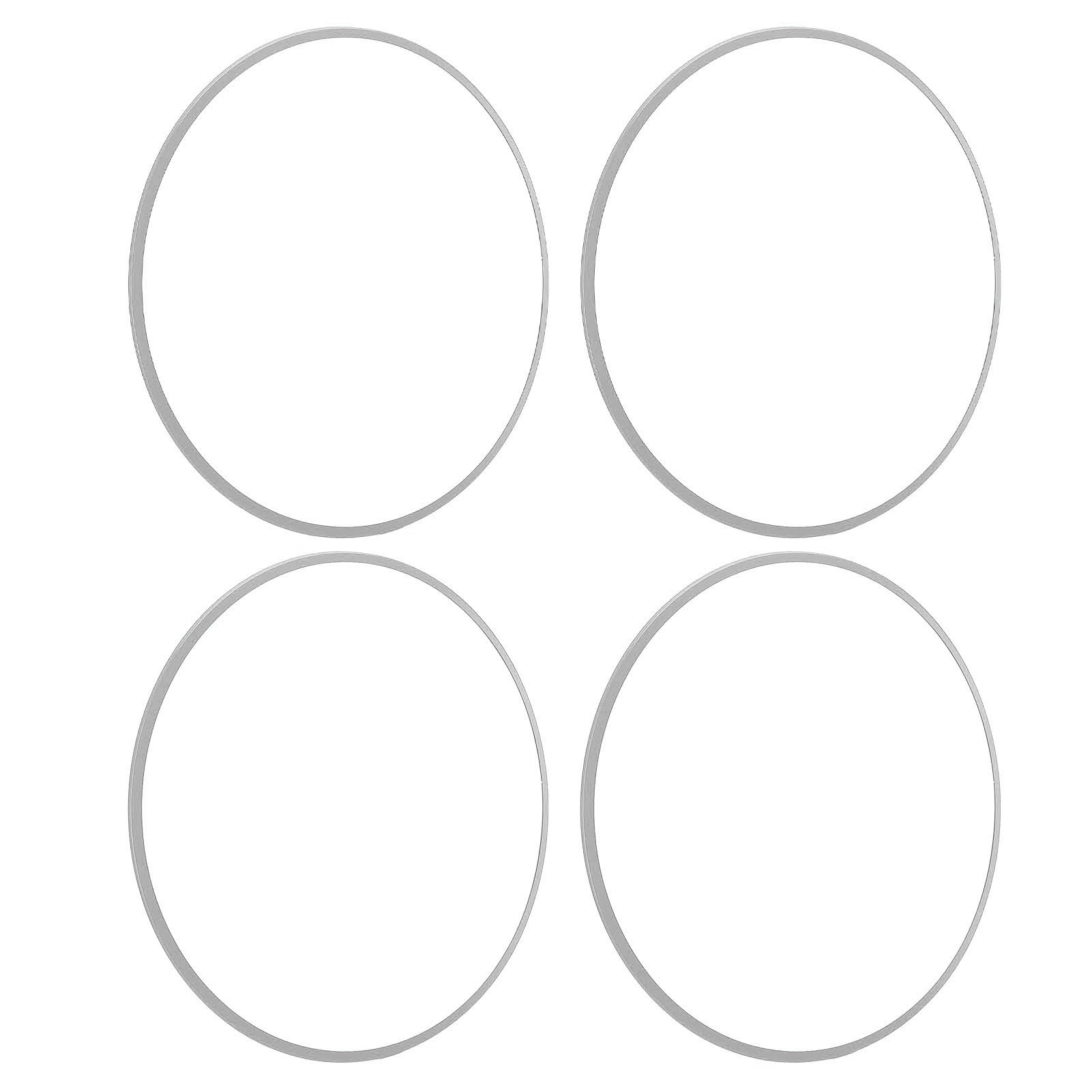 Generic 4 Pezzi di Protezione per Ruote da 16 Pollici, Antigraffio, Autoadesiva, in Lega di Alluminio, per Cerchi Piatti (SILVER)