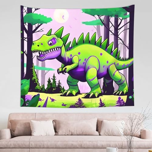Tapisserie dinosaure vert 152x129 cm TYUMH pour decoration murale de chambre