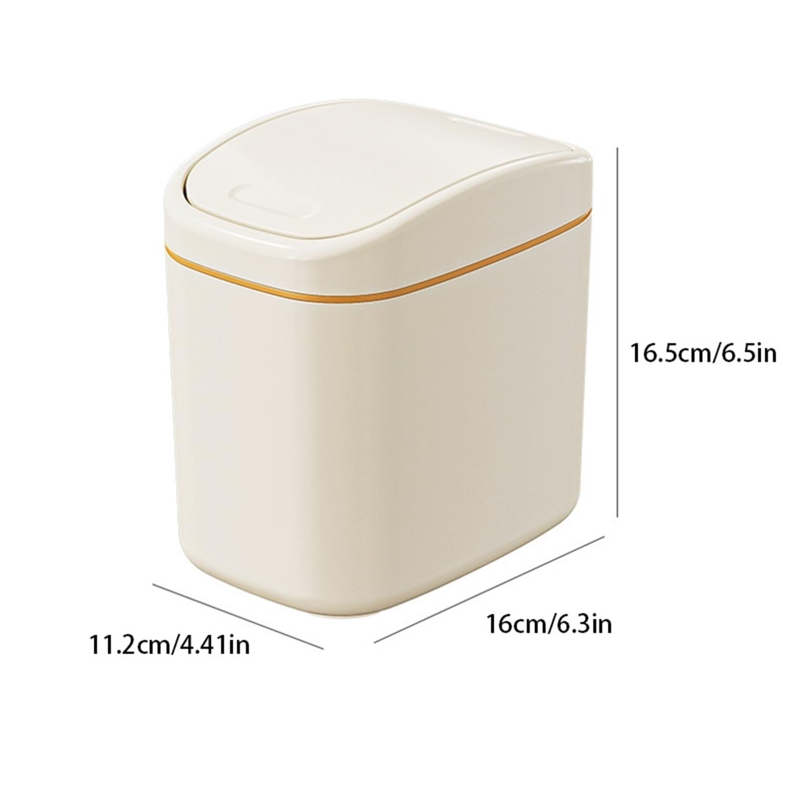 1 Uds. Papelera for escritorio pequeño Mini cubo de basura plástico con cubierta batidora for el hogar y la Oficina contenedores limpieza del para Basura(White)