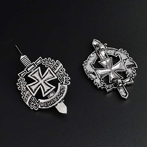 Image of Silver Bronze Retro Brooch Pin - Ww2 German Wehrmacht Brooch 1935 1945 - Unisex