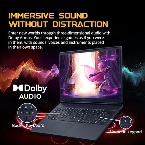 Image of Dell Alienware Aurora 16 16 inch WQXGA 120Hz Gaming Laptop, Intel Core 7 240H, 32GB DDR5, 3TB Storage(2TB SSD+1TB Docking Station Set), GeForce RTX 5050 8GB GDDR7, Backlit Keyboard, Win 11 Pro, Indigo