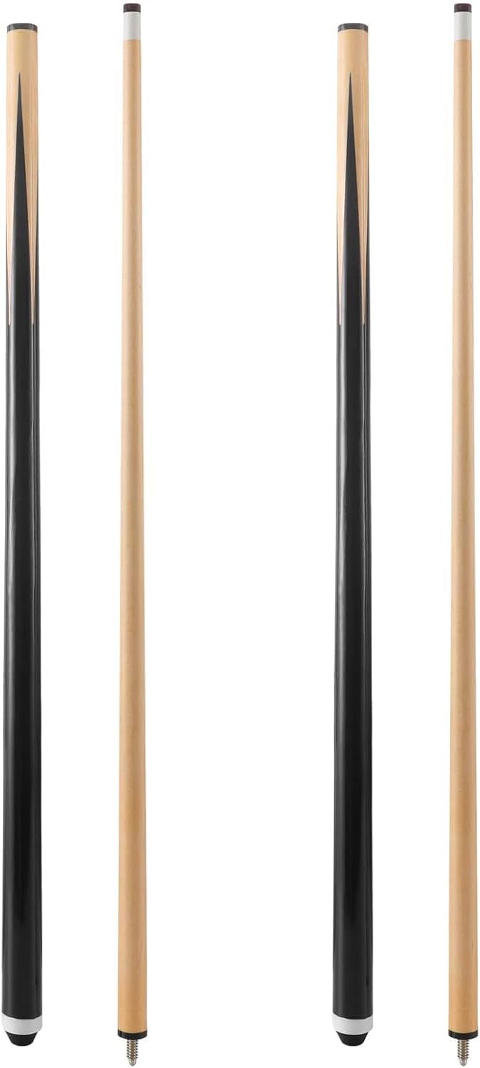 Queues de Billard 145cm en Bois dévissable en Deux Parties - Bâtons de Queue de Billard pour Jeu de Table (Lot de 2 x 145cm) - Hobby Tech