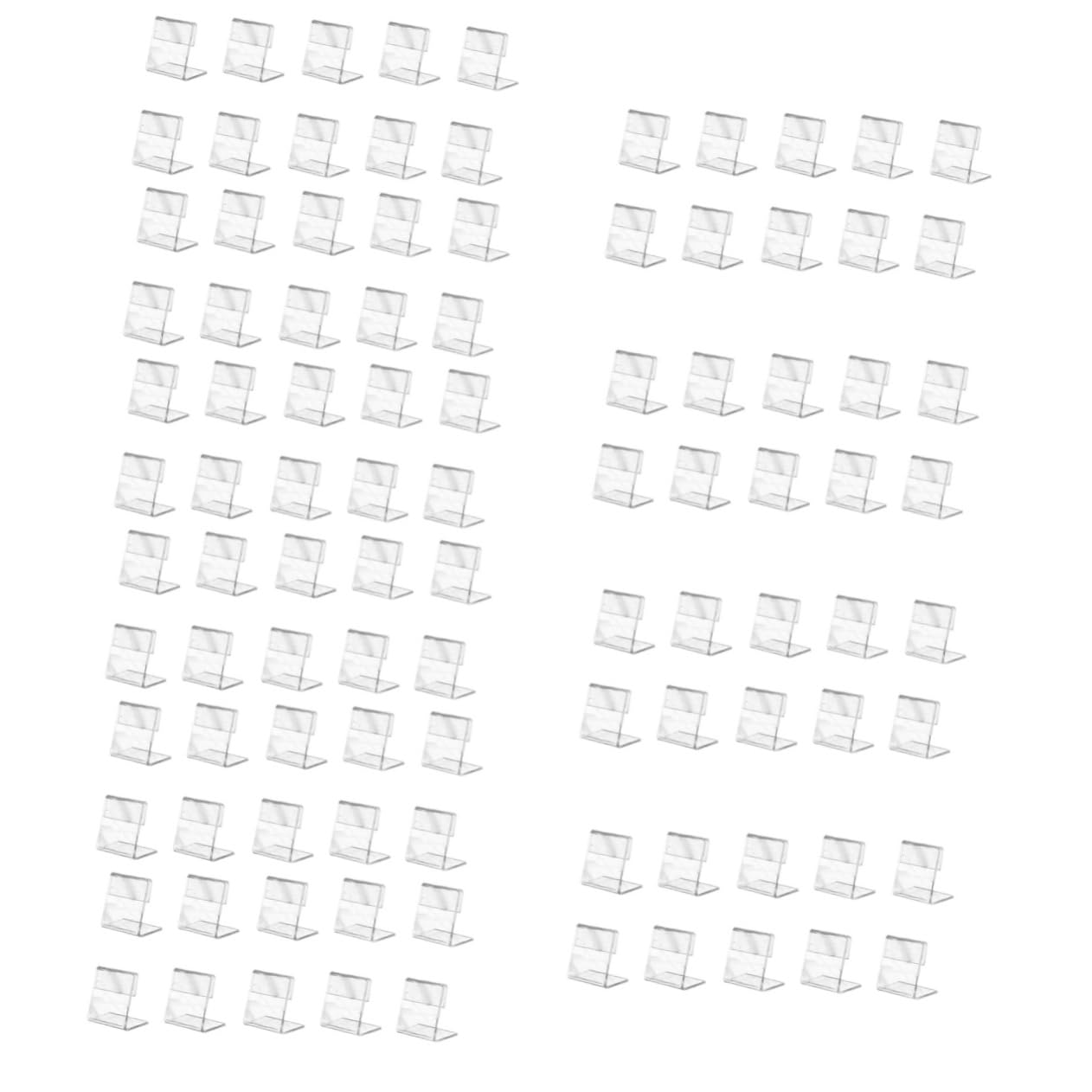 Lurrose 200stücke Teiliges Förmiger Tischaufsteller Für Namenskarten Und Preisschilder Slanted Design Für Klare Sichtbarkeit Im Büro Restaurant Und Supermarkt