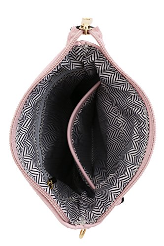 Image of Isabelle Small Lightweight Shoulder Bag for Women, Mini Multi Zipper Pocket Crossbody Handbag with Adjustable strap