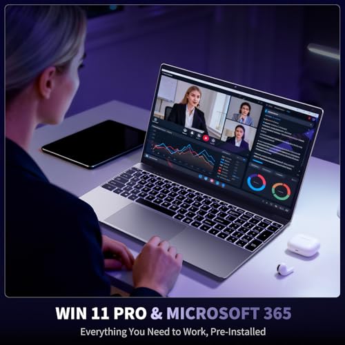 Image of 2026 15.6 inch Traditional Laptop Computer, Core i7 7600U 3.9GHz, 16GB RAM 512GB SSD, FHD IPS Display, Windows 11 Pro with Office 365, Type-C Charging, Backlit Keyboard, 3.5lbs