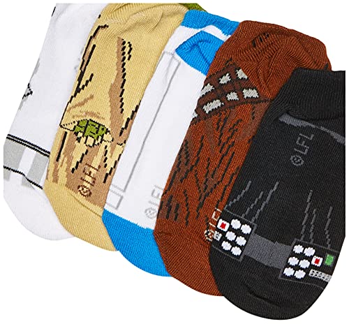 STAR WARS Boys' 5 Pack No Show Socks3