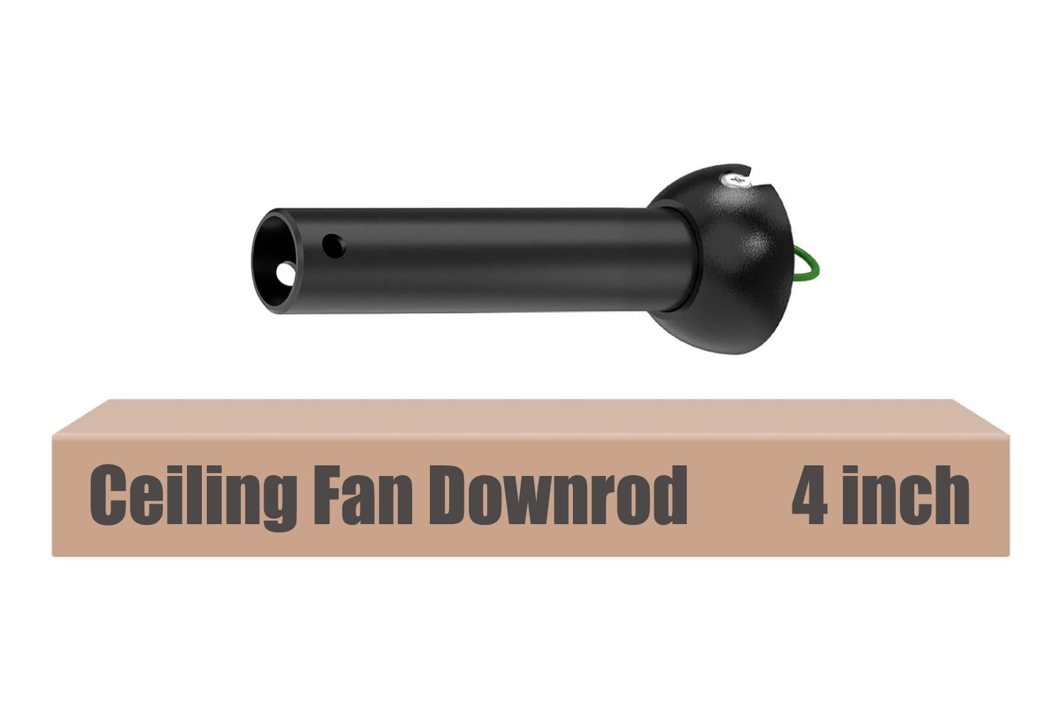 5 Inch White Ceiling Fan Downrod With Ball Head - 1" Diameter, Non-Threaded Extension Pole