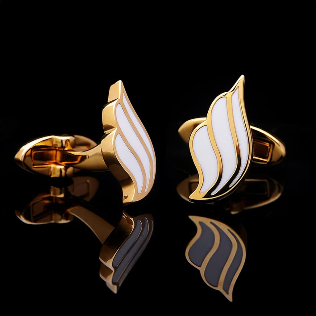 Bluse Manschettenknöpfe Manschettenknöpfe aus Metall Damen Kleidung Gold Manschettenknöpfe Knöpfe (Color : A, Size : 19.5 * 9mm)